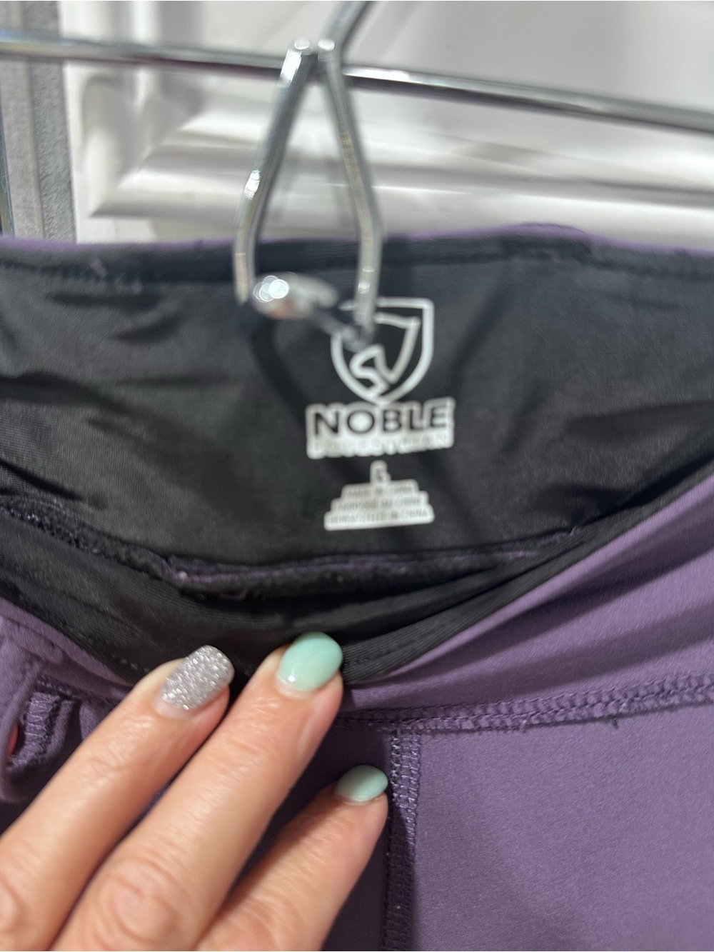 Noble equestrian winter Purple Riding Tights women’s L - Picture 5 of 7